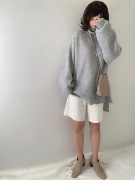 「AmbreNeige」｜「アイテム（ブーティ）」を使った、なな☺︎さん（レディース・155cm）の秋コーディネート