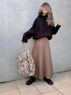 なな☺︎さん（レディース・155cm）の冬コーディネート