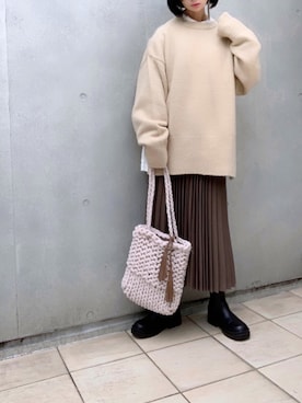 なな☺︎さん（レディース・155cm）の冬コーディネート