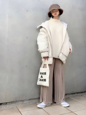 「minius（ミニウス）のアイテム」を使った、なな☺︎さん（レディース・155cm）の冬コーディネート