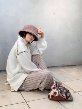 「minius（ミニウス）のアイテム」を使った、なな☺︎さん（レディース・155cm）の冬コーディネート