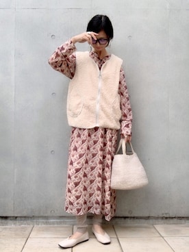 「Ungrid（アングリッド）のアイテム（レギンス/スパッツ）」を使った、なな☺︎さん（レディース・155cm）の春コーディネート