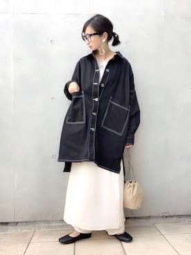 なな☺︎さん（レディース・155cm）の春コーディネート