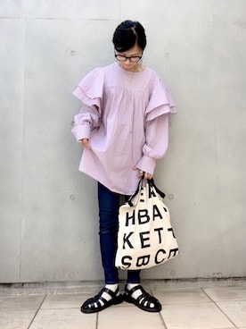 なな☺︎さん（レディース・155cm）の春コーディネート