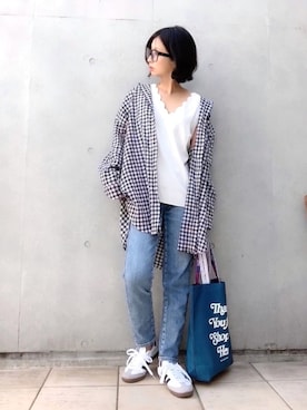 なな☺︎さん（レディース・155cm）の春コーディネート