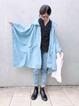 「Traditional Weatherwear（トラディショナルウェザーウェア）のMARCHE BAG MINI（トートバッグ）」を使った、なな☺︎さん（レディース・155cm）の春コーディネート