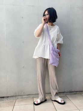 「JUNOAH」｜「アイテム（その他）」を使った、なな☺︎さん（レディース・155cm）の夏コーディネート