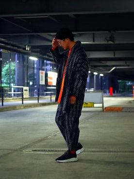 「uniform experiment」｜「アイテム（ニットキャップ/ビーニー）」を使った、長谷川丈さん（メンズ・175cm）の秋コーディネート
