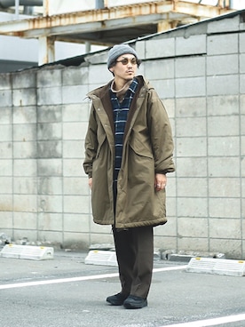 「marka（マーカ）のアイテム（スニーカー）」を使った、長谷川丈さん（メンズ・175cm）の秋コーディネート