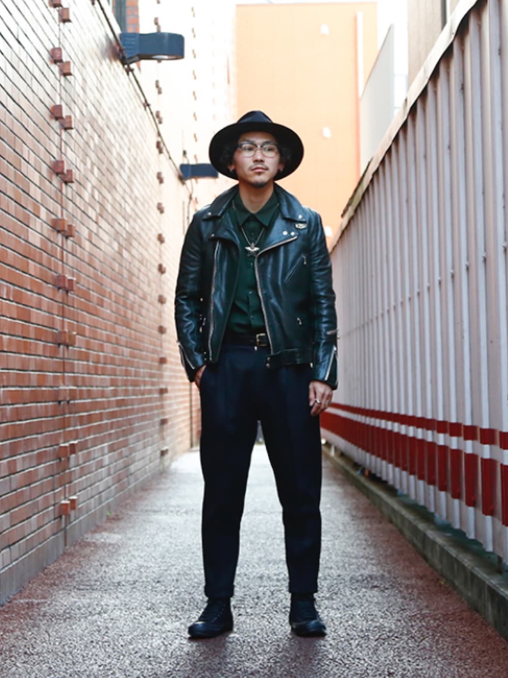 ダブルライダース Lewis leathers ライダースジャケット グリーン