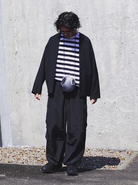 「marka（マーカ）のアイテム（スニーカー）」を使った、長谷川丈さん（メンズ・175cm）の春コーディネート