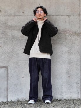 「marka（マーカ）のアイテム（スウェット）」を使った、長谷川丈さん（メンズ・175cm）の夏コーディネート