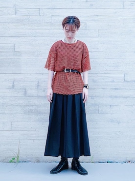「日常」｜「アイテム（アクセサリー）」を使った、zi-yiさん（レディース・157cm）の夏コーディネート