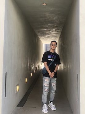「Bape」｜「アイテム（アクセサリー）」を使った、ChonChon Cheongさん（メンズ・170cm）の冬コーディネート
