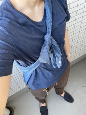 「アズーロ・エ・マローネ」｜「アイテム（腕時計）」を使った、なおきさん（メンズ・170cm）の春コーディネート