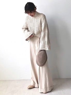 「Bab（バブ）のアイテム（パンツ）」を使った、aykiiさん（レディース・154cm）の冬コーディネート