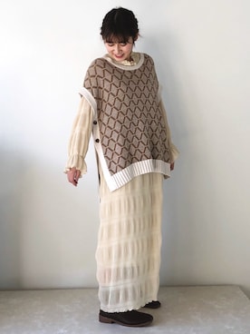 「Bab（バブ）のアイテム（ワンピース/ドレス）」を使った、aykiiさん（レディース・154cm）の冬コーディネート