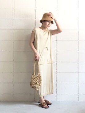 「Bab（バブ）のアイテム（サンダル）」を使った、aykiiさん（レディース・154cm）の夏コーディネート