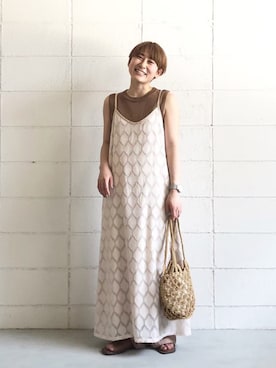 「Bab（バブ）のアイテム（バッグ）」を使った、aykiiさん（レディース・154cm）の夏コーディネート