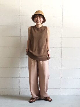「Bab（バブ）のアイテム（サンダル）」を使った、aykiiさん（レディース・154cm）の夏コーディネート