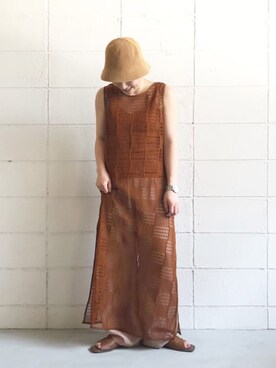 「Bab（バブ）のアイテム（サンダル）」を使った、aykiiさん（レディース・154cm）の夏コーディネート