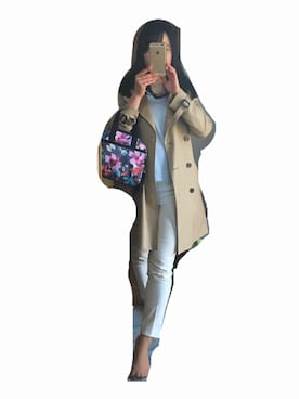 「STUDIOUS（ステュディオス）のアイテム（トレンチコート）」を使った、tomoeさん（レディース・150cm）の春コーディネート