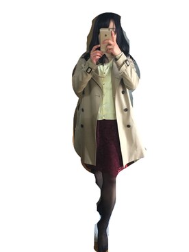 「STUDIOUS（ステュディオス）のアイテム（トレンチコート）」を使った、tomoeさん（レディース・150cm）の春コーディネート