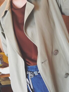 「Steven Alan（スティーブンアラン）のアイテム（トレンチコート）」を使った、モモコさん（レディース・172cm）の春コーディネート
