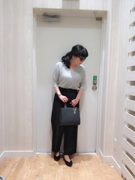 「サマーニット」｜「アイテム（アンサンブル）」を使った、かとりさん（レディース・161cm）の夏コーディネート