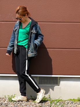 「Ungrid（アングリッド）の 【Casual】ｳﾞｨﾝﾃｰｼﾞGｼﾞｬﾝ （デニムジャケット）」を使った、後藤　悠さん（レディース・160cm）の春コーディネート