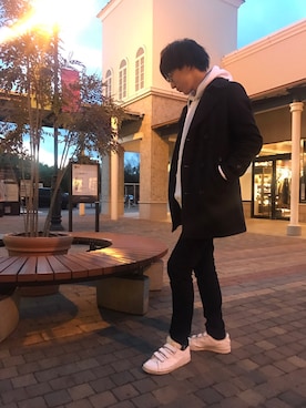「Simplicite（サンプリシテ）のアイテム（パンツ）」を使った、まぁちゃん☻さん（メンズ・173cm）の冬コーディネート