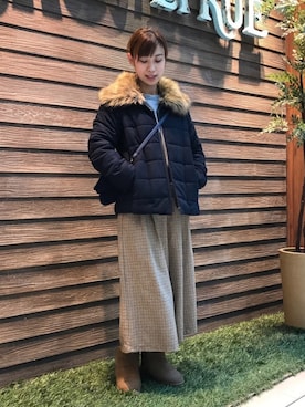 「おうちスタイル」｜「アイテム（その他アウター）」を使った、hassssyさん（レディース・168cm）の冬コーディネート