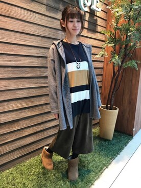 「セットアイテム」｜「アイテム（チュニック）」を使った、hassssyさん（レディース・168cm）の冬コーディネート