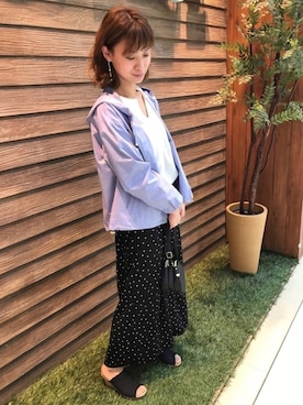 「アイテム（マウンテンパーカー）」を使った、hassssyさん（レディース・168cm）の春コーディネート