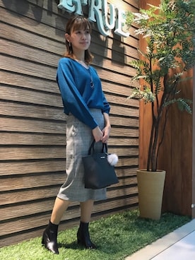 「ブルー×ブラック」｜「アイテム（その他）」を使った、hassssyさん（レディース・168cm）の秋コーディネート