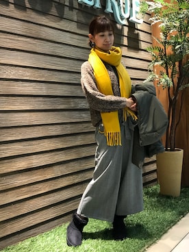 「グレンチェック」｜「アイテム（ダッフルコート）」を使った、hassssyさん（レディース・168cm）の秋コーディネート