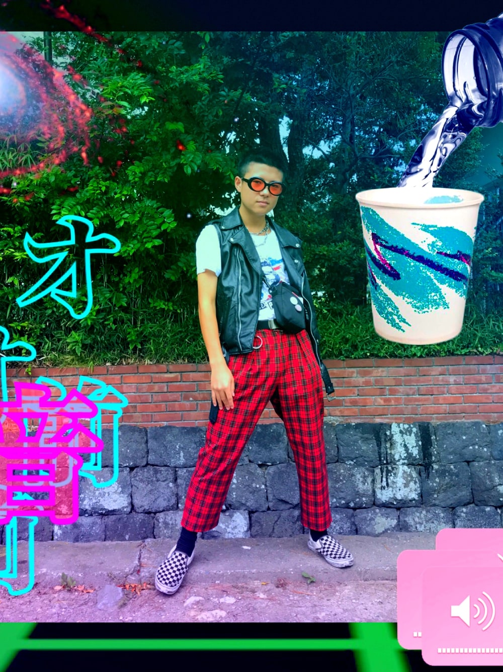 「Faithのアイテム（その他パンツ、レッド系）」を使った、payさん（メンズ・165cm）の秋コーディネートの1枚目の写真