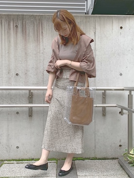 「アプレジュール」｜「アイテム（タンクトップ）」を使った、にゃんこさん（レディース・165cm）の夏コーディネート