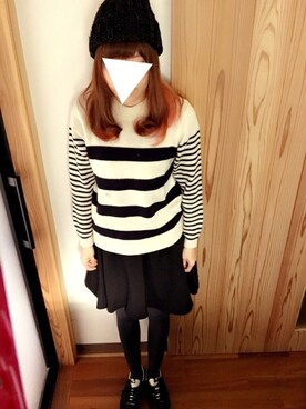 「チャイハネ（チャイハネ）のアイテム（ニットキャップ/ビーニー）」を使った、kum!さん（レディース・160cm）の冬コーディネート