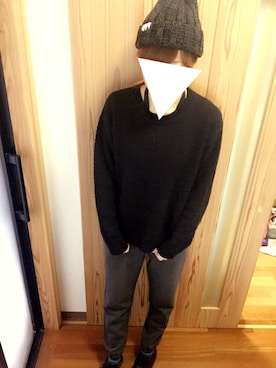 「チャイハネ（チャイハネ）のアイテム（ニットキャップ/ビーニー）」を使った、kum!さん（レディース・160cm）の冬コーディネート