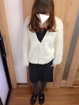 「ループ編み」｜kum!さん（レディース・160cm）の冬コーディネート