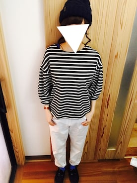 「ARROW（アロー）のアイテム（パンツ）」を使った、kum!さん（レディース・160cm）の春コーディネート