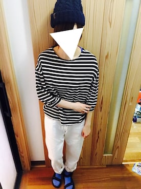 「ARROW（アロー）のアイテム（パンツ）」を使った、kum!さん（レディース・160cm）の春コーディネート