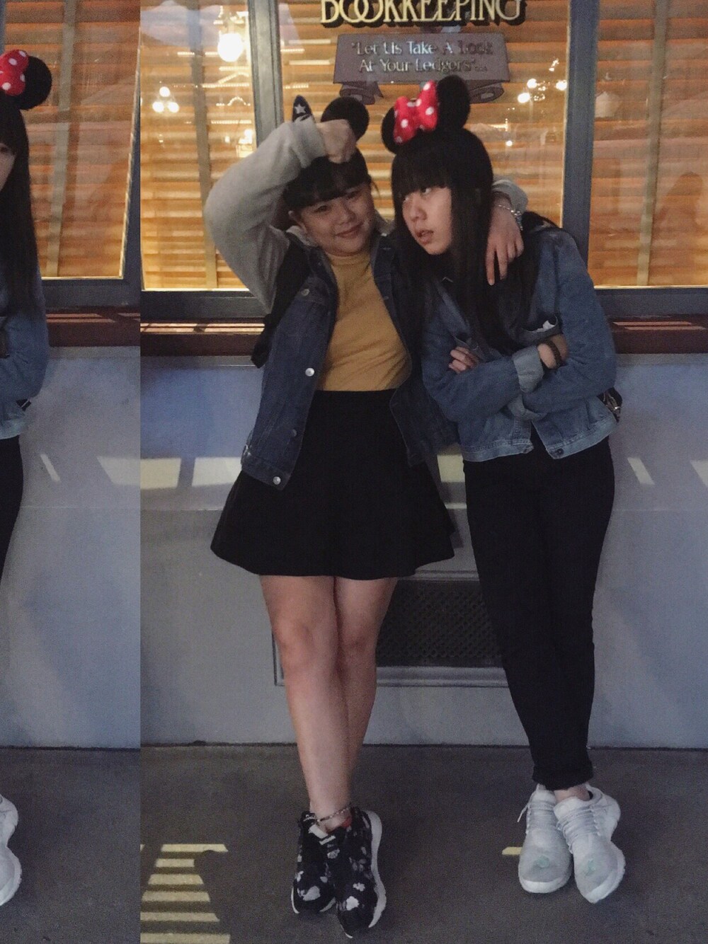 「冬、winter、outfit、Hong Kong、hkgirl、H&M、reebok、disney、UNIQLO、cotton on」｜「cotton onのアイテム（スカート、ブラック系）」を使った、Charli♡さん（レディース・153cm）の冬コーディネートの1枚目の写真