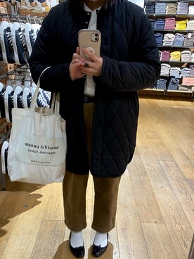 「agnes b.（アニエスベー）のM001 CARDIGAN カーディガンプレッション（カーディガン/ボレロ）」を使った、ハルカさん（レディース・158cm）の冬コーディネート