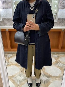 「無印良品（ムジルシリョウヒン）のアイテム（その他アウター）」を使った、ハルカさん（レディース・158cm）の春コーディネート