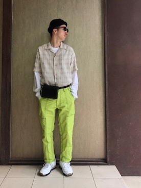 「Building Block（ビルディングブロック）のアイテム」を使った、中野内孝哉【吾亦紅】さん（メンズ・165cm）の春コーディネート