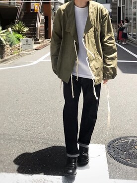 「NICHOLAS DALEY（ニコラスデイリー）のアイテム（ジャケット/アウター）」を使った、中野内孝哉【吾亦紅】さん（メンズ・165cm）の秋コーディネート