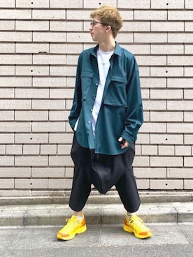 「KIKO KOSTADINOV（キコ コスタディノフ）のアイテム（シューズ）」を使った、中野内孝哉【吾亦紅】さん（メンズ・165cm）の冬コーディネート