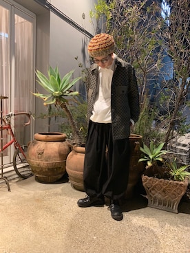 「NICHOLAS DALEY（ニコラスデイリー）のアイテム（ジャケット/アウター）」を使った、中野内孝哉【吾亦紅】さん（メンズ・165cm）の冬コーディネート